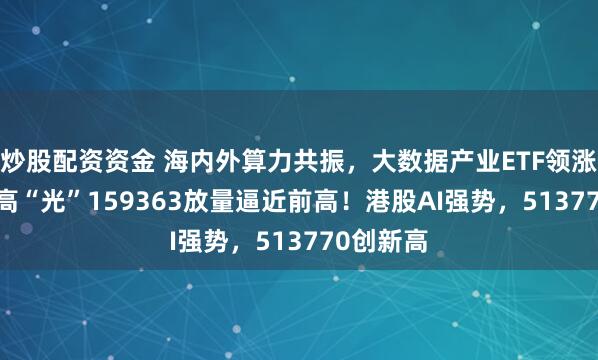 炒股配资资金 海内外算力共振，大数据产业ETF领涨3.6%，高“光”159363放量逼近前高！港股AI强势，513770创新高
